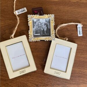 Pottery Barn Gold Picture Frame Set (ornament size)